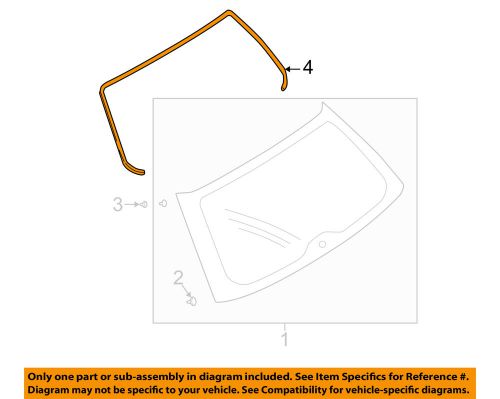 Subaru oem 02-07 impreza lift gate-molding 63150fe000