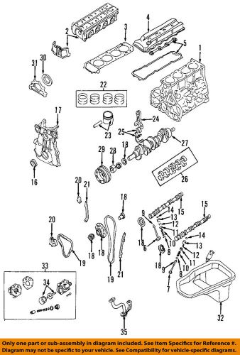 Nissan oem 93-94 altima-engine crankshaft main bearing 1220740f04