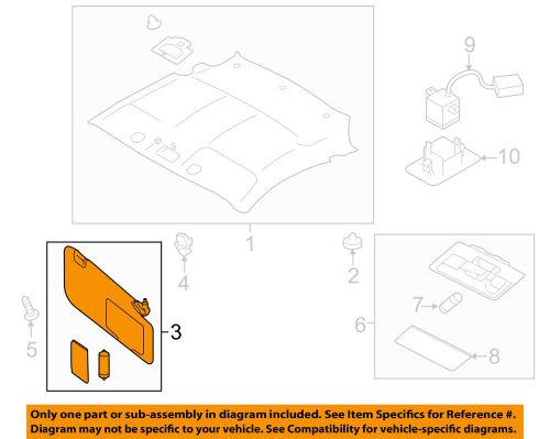 Scion toyota oem 13-15 fr-s interior-roof-sunvisor left su00303149