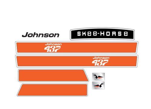 1970 johnson skee horse vintage snowmobile decal sticker set