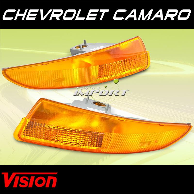 Chevy 93-02 camaro new vision amber side marker signal corner lights lamps lh+rh