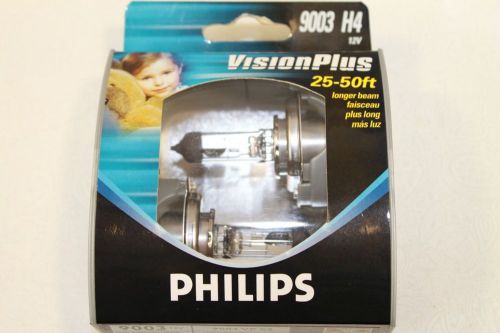 Philips vision plus 9004 12v vp s2 25-50 feet longer beam headlights