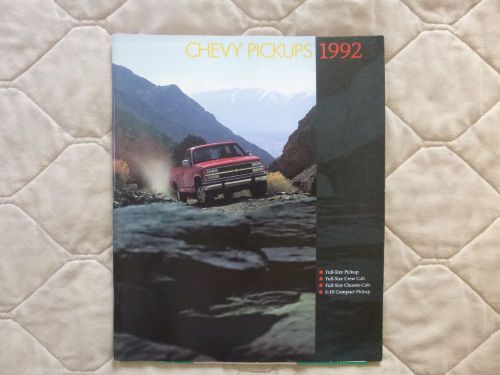 1992 chevy pickup truck original sales brochure catalog