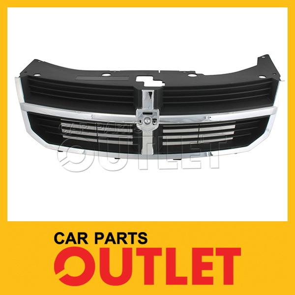 08 09 10 dodge avenger sxt mat black front grille plastic chrome frame molding