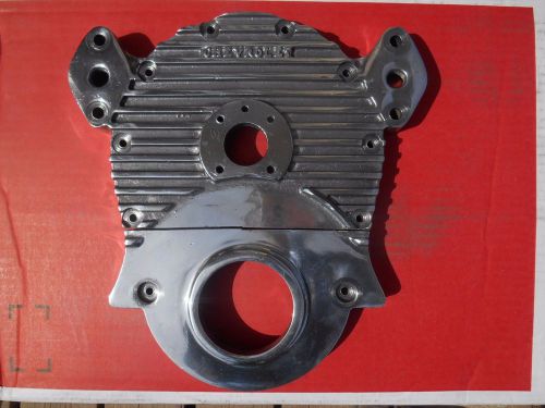 Bbc big block chevy vintage aluminum timing cover fuel 2 piece glenwood 396 427