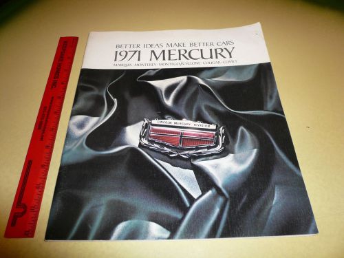 Find 1971 Mercury Marquis Monterey Montego Cyclone Cougar Comet Sales Brochure Large In