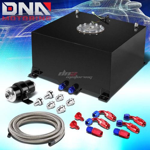 10 gallon/38l aluminum fuel cell tank+oil feed line+30 micron filter kit black