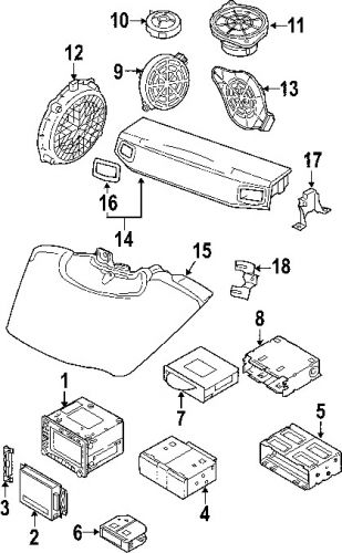 Porsche 99764554300 genuine oem door speaker