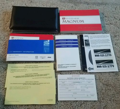 2006 dodge magnum user guide owner&#039;s manual with case oem