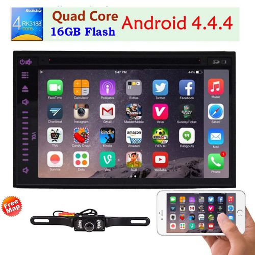 7&#039;quad core indash car stereo radio dvd player android 4.4 gps navigation+camera