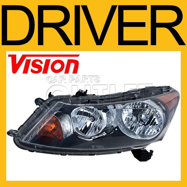 08-12 honda accord 4dr sedan left head light lamp assembly replacement new l/h