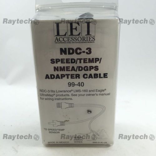 New eagle lowrance speed / temp / nmea / dgps adapter cable ndc-3 ( 99-40 )