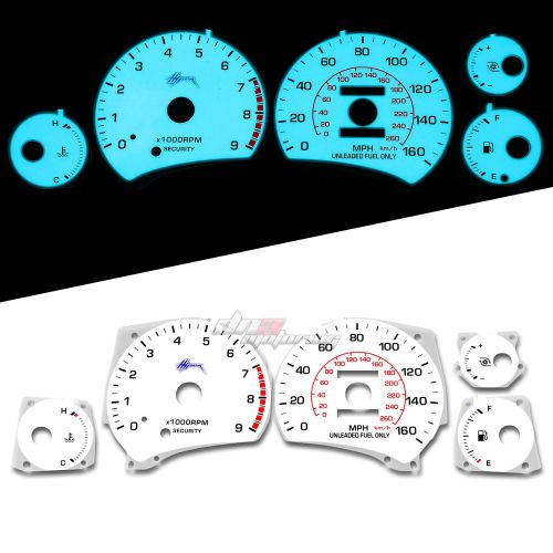 Indiglo glow gauge+harness dash face for 90-99 toyota mr2 turbo usdm cluster