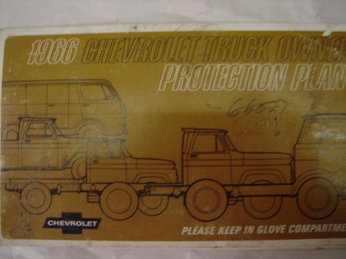 1966 chevrolet truck owners protection plan original manual used free shipping