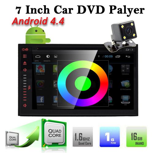 7&#039;&#039;quad core in-dash car dvd player double din android 4.4 gps nav stereo+camera