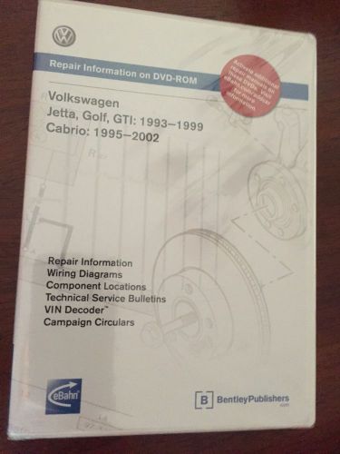 Volkswagon jetta, golf, gti:1993-1999 cabrio 1995-2002 repair dvd new