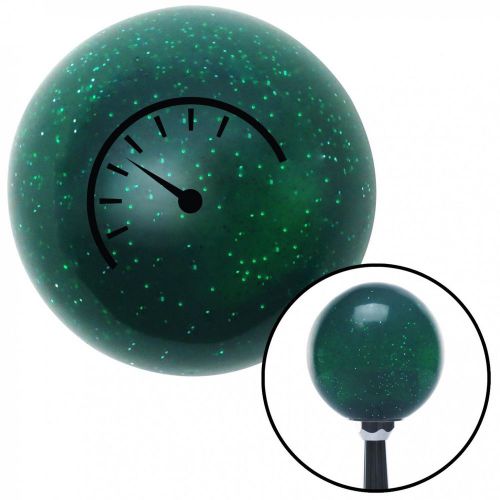 Black instrument gauge green metal flake shift knob with 16mm x 1.5