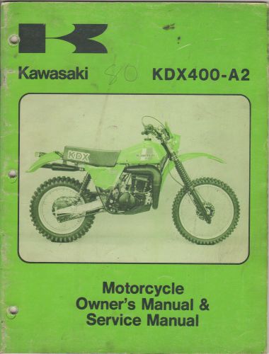 1980 kawasaki motorcycle kdx400-a2 p/n 99963-0029-01 owners service manual (341)