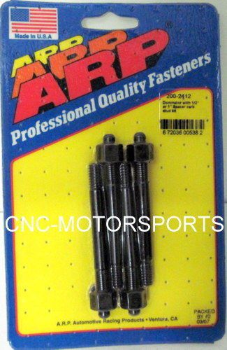 Arp carb stud kit 200-2412 dominator w/ 1/2&#034; or 1&#034; spacer 5/16 oal 3.200