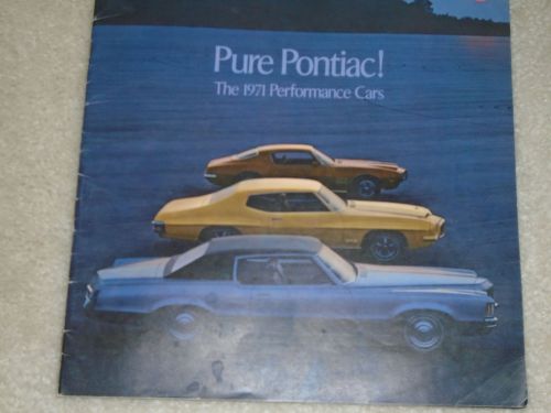 1971 pontiac performance grand prix firebird trans am gto judge sales brochure