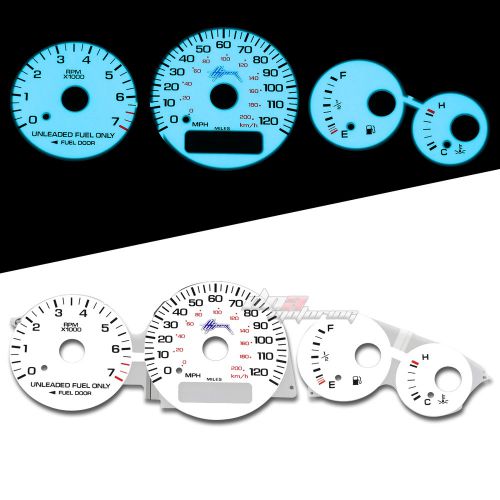 Indiglo glow gauge+harness dash face for 95-02 dodge chrysler cirrus stratus at