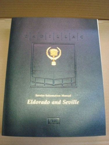 1991 cadillac eldorado seville sts factory dealer service manual sedan coupe