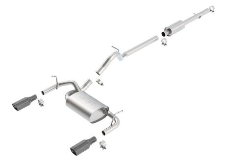 Borla 140459bc touring cat-back exhaust system fits 12-16 wrangler (jk)