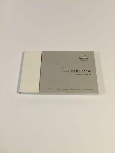 2004 nissan maxima owners manual