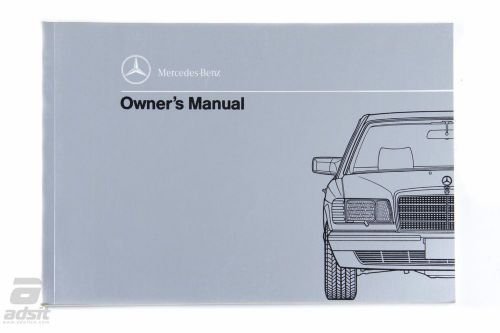 Mercedes-benz owner&#039;s manual 201 (6550591613) 1991