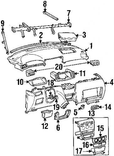 Toyota 5552002100 genuine oem center bezel lower plate