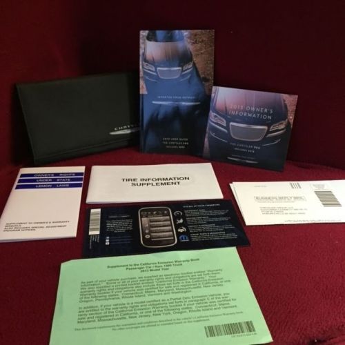 2013 chrysler 300 oem owners manual set with dvd, warranty guide and case