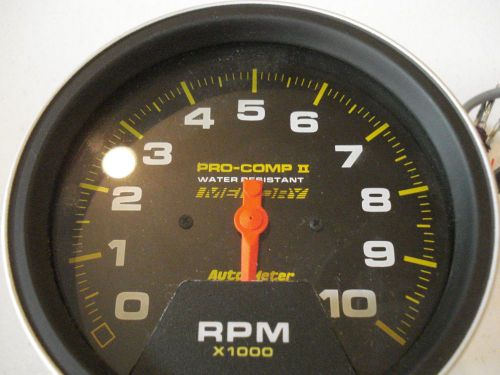 Autometer tach 5&#034; remote memory recall nascar arca imca lmsc new