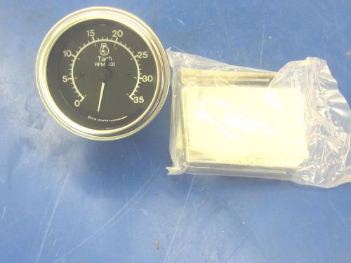 New nos white 3 1/2&#034; 3500 rpm tachometer gauge freightliner cummins