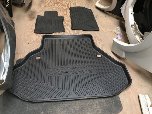 10 11 12 13 14 15 honda crosstour front floor mats &amp; cargo tray mat liner oem