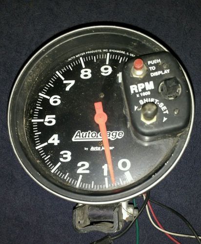 Auto meter 233904 autogage tachometer guage 5&#034; 10000rpm black