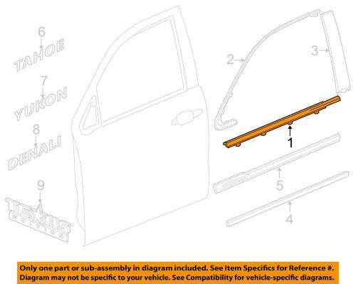 Gm oem-door moulding-belt molding left 23227746