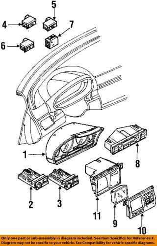 Bmw oem 62116985652 cluster & switches-cluster assembly