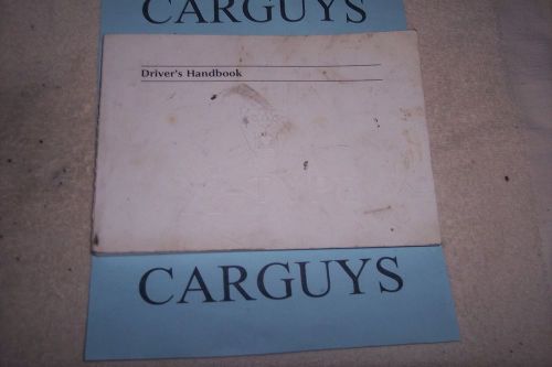 2000 jaguar x tye  owners manual with no case