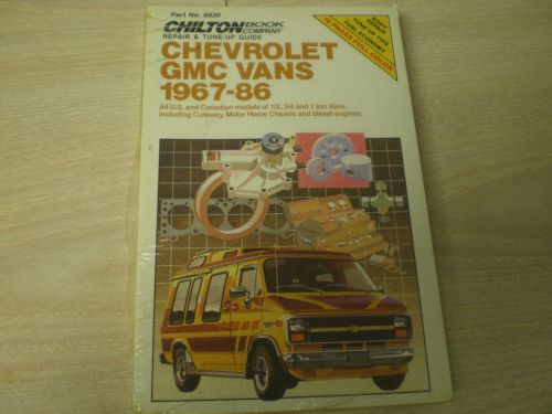 1967-1986 chevrolet gmc vans 1/2 3/4 1 ton chilton repair manual new in wrapper