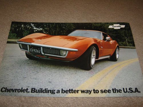 1972 chevrolet corvette dealer sales-showroom brochure, stingray