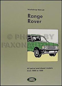 Range rover repair shop manual 1986 1987 1988 1989 service workshop book