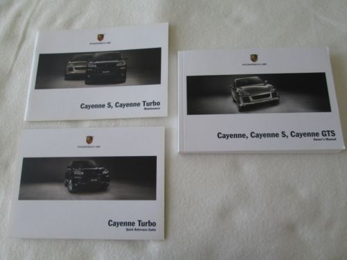 2008 porsche cayenne s gts owner&#039;s manual, unused service book &amp; ref catalog set