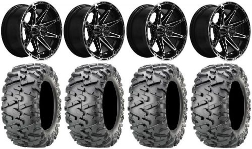 Madjax element mch wheels 12&#034; (3+4) 23x10-12 bighorn 2.0 tires ez-go &amp; club car