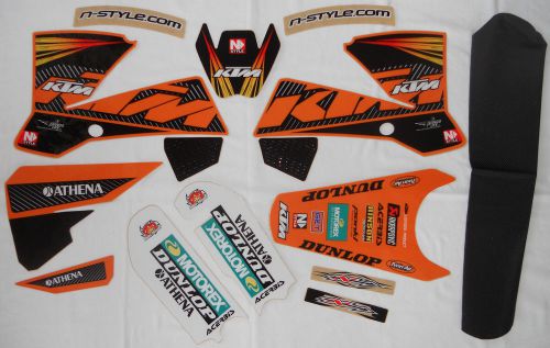Ktm dungey musquin graphics kit sx85 sx105 (09-12) w/ seat cover &amp; backgrounds
