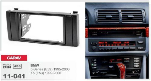 Carav 11-041 2din car radio dash kit face plate frame panel bmw 5 e39, x5 e53