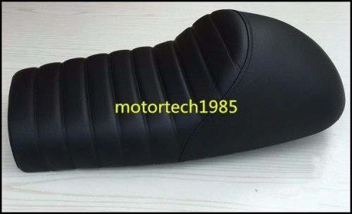 Black retro locomotive refit motorcycle motorbike seat leather waterproof hump