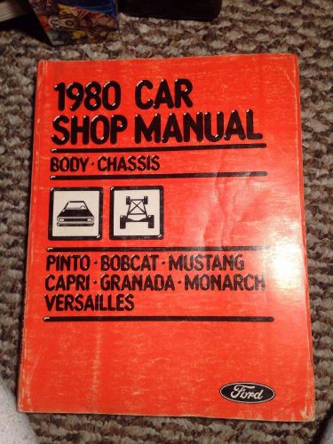 1980 ford car shop manual mustang pinto bobcat capri granada monarch versailles