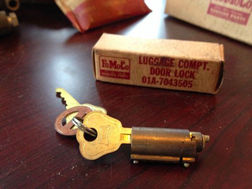 1940 ford nos deck lid lock with keys 01a-7043505 deluxe fomoco v8 ford forty