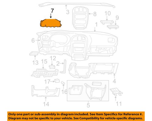 Chrysler oem instrument panel dash-cluster bezel sa35dx9ae