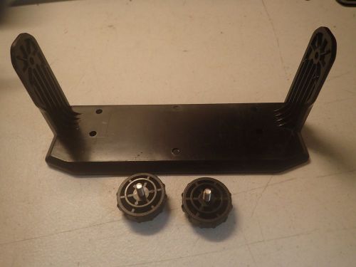 Icom ic-m604 m-602 marine vhf mounting bracket w/ knobs 7 3/4&#034; wide